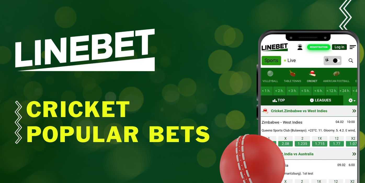 Cricket betting options available to cricket fans on LineBet